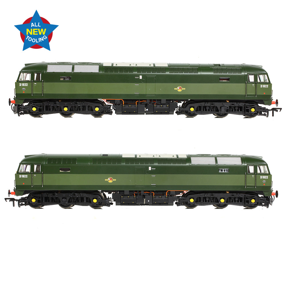 PRE-ORDER:  Bachmann Class 47/0 D1922 BR Two-Tone Green (Small Yellow Panels) - OO Gauge