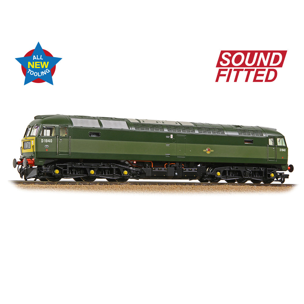 PRE-ORDER:  Bachmann Class 47/0 D1940 BR Two-Tone Green (Small Yellow Panels) SOUND FITTED - OO Gauge