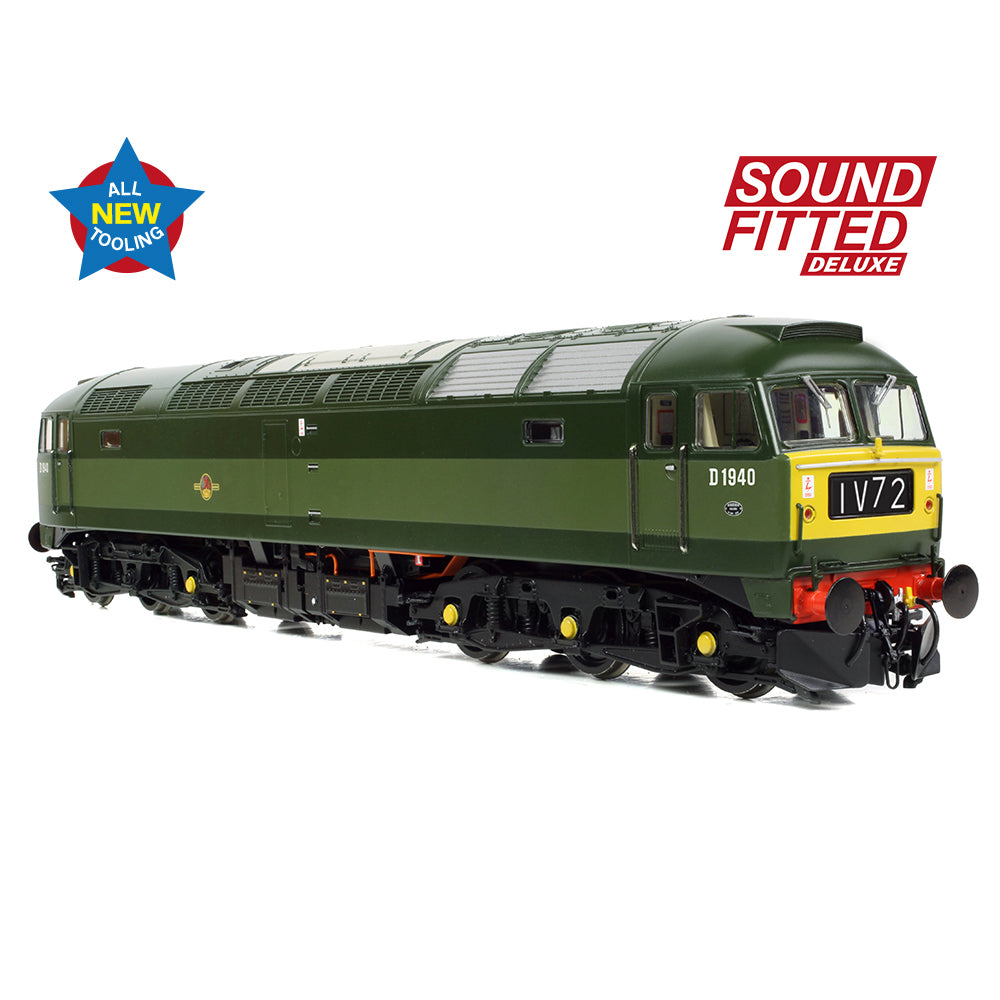 PRE-ORDER:  Bachmann Class 47/0 D1940 BR Two-Tone Green (Small Yellow Panels) SOUND FITTED DELUXE - OO Gauge