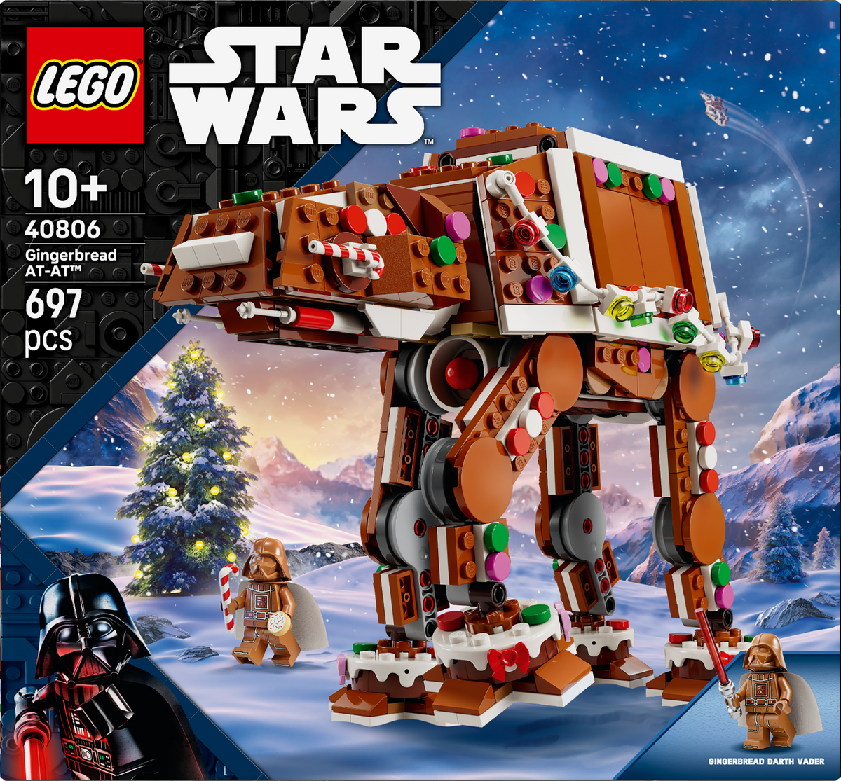 LEGO® Star Wars™ Gingerbread AT-AT™ Walker, Christmas Craft Building Set 40806