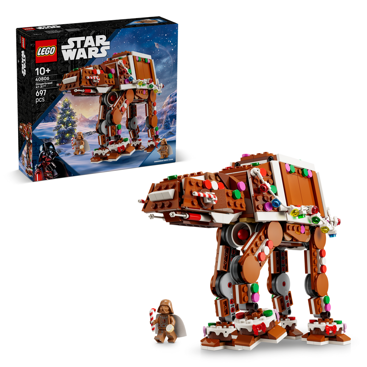 LEGO® Star Wars™ Gingerbread AT-AT™ Walker, Christmas Craft Building Set 40806