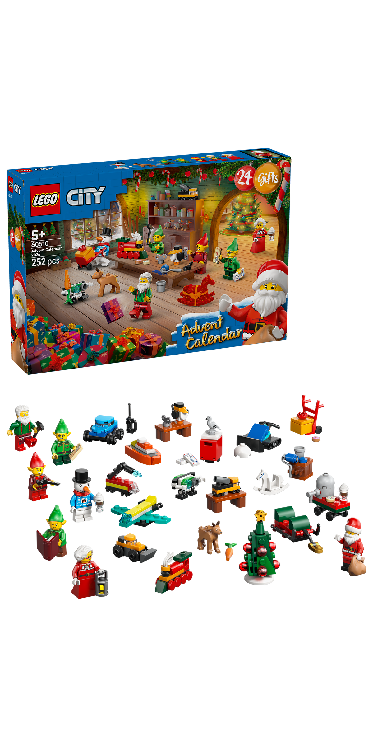 LEGO® City Advent Calendar 2026 Santa’s Workshop Toy 60510