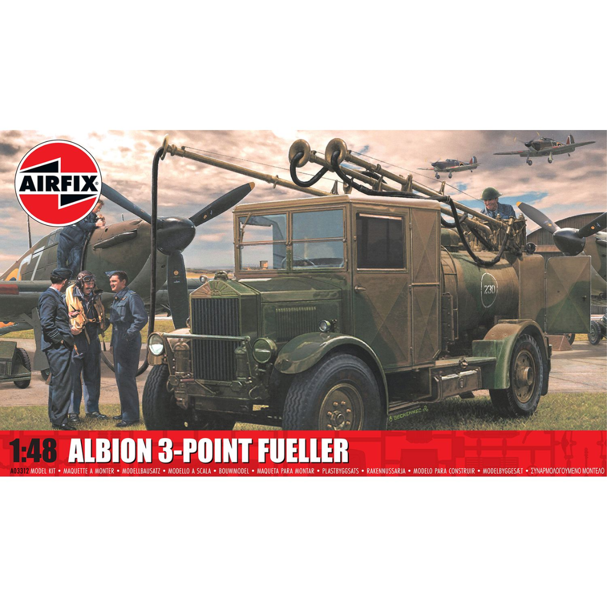 Airfix A03312 Albion 3-Point Fueller Plastic Kit - 1:48 Scale