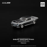 Pop Race Shelby Mustang GT500 Chrome - 1:64 Scale
