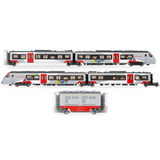 Hornby R30446 Greater Anglia Class 755/4 'FLIRT' - 4 Car Train Pack (Pride Livery) - OO Gauge