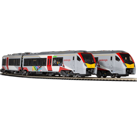 Hornby R30446 Greater Anglia Class 755/4 'FLIRT' - 4 Car Train Pack (Pride Livery) - OO Gauge