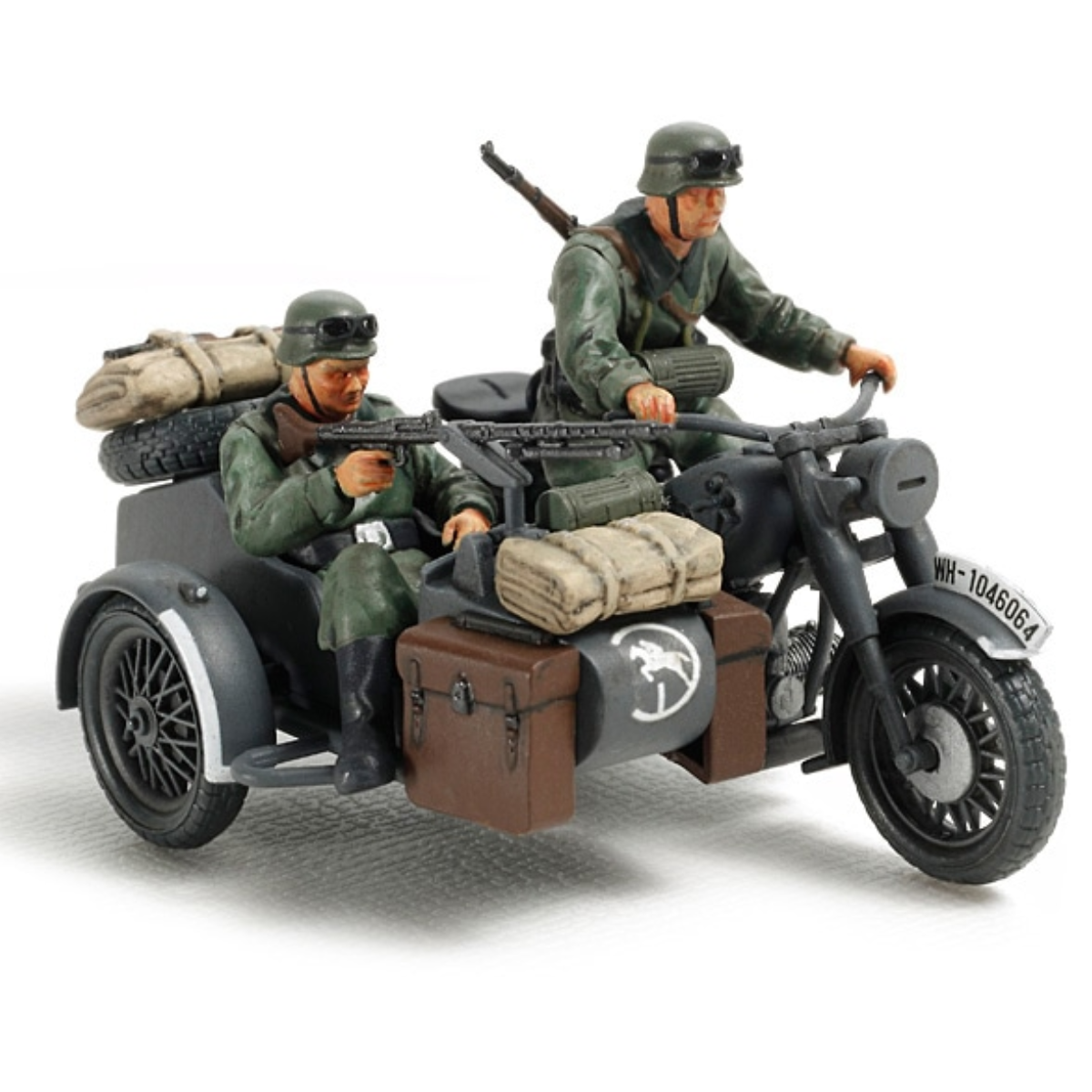 Tamiya German Motorcycle & Sidecar Plastic Kit - 1:48 Scale