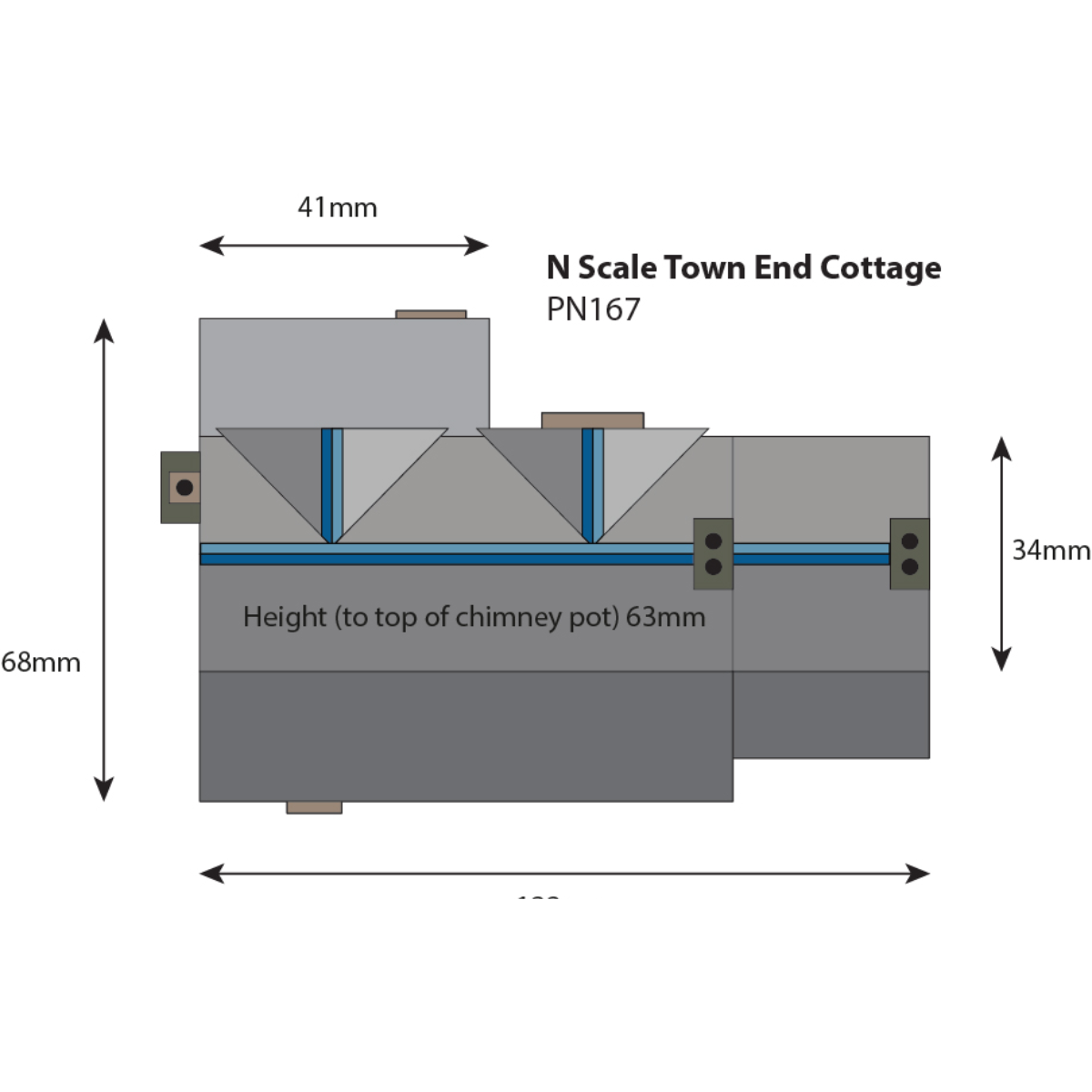 Metcalfe PN167 Town End Cottage Card Kit - N Gauge