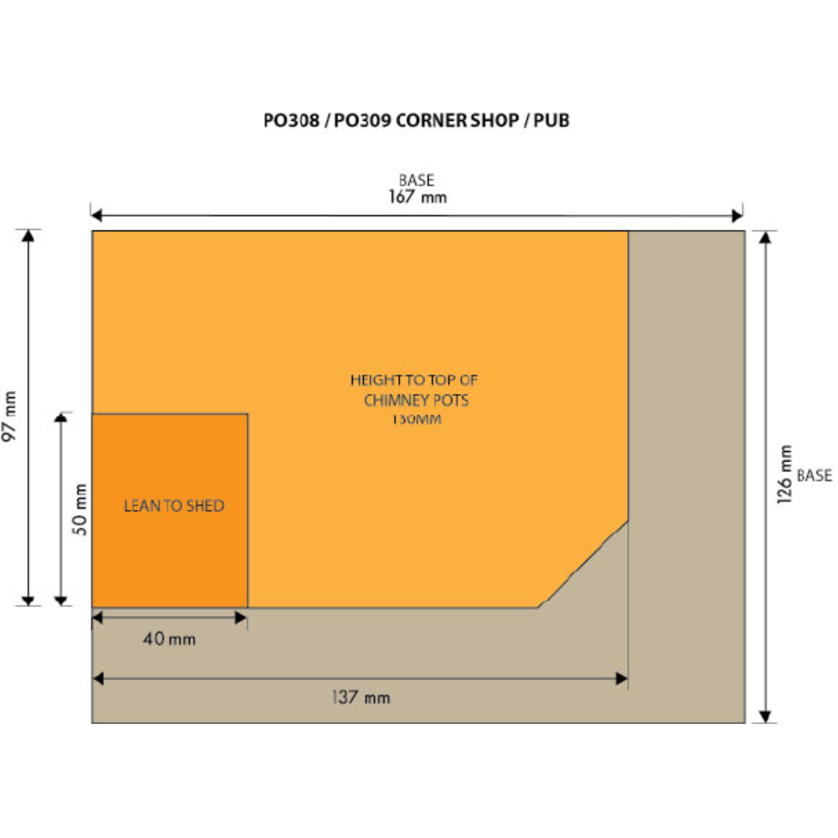 Metcalfe PO308 Brick Corner Shop / Pub Card Kit - 00/HO Gauge