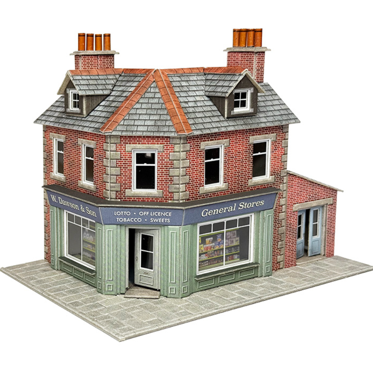 Metcalfe PO308 Brick Corner Shop / Pub Card Kit - 00/HO Gauge