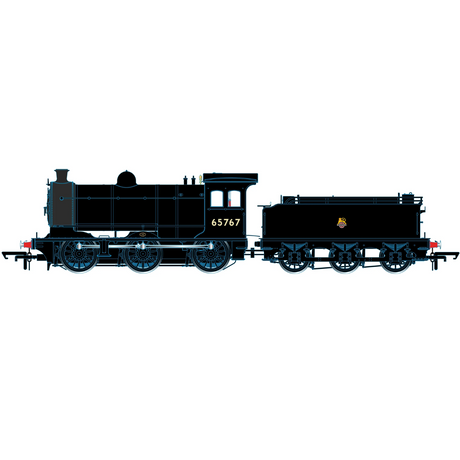 Oxford Rail Class J26 BR Early (Plain Black) 65767 0-6-0 - OO Gauge Locomotive