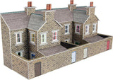 Metcalfe Low Relief Stone Terraced House Backs Card Kit - N Gauge