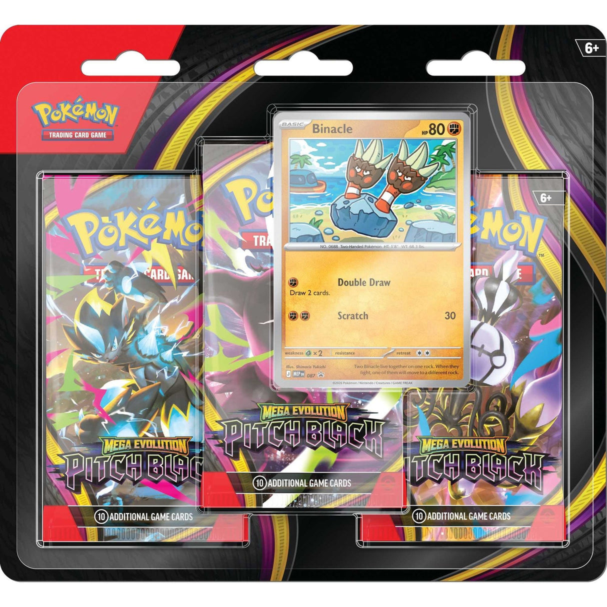 Pokémon TCG: Mega Evolution Pitch Black - 3 Pack