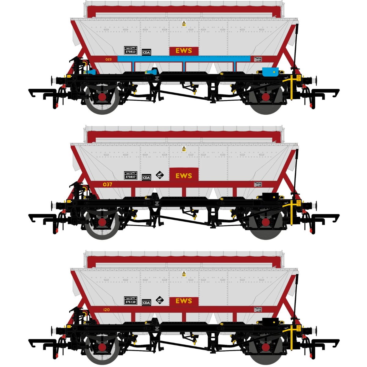 Accurascale CDA EWS Triple Wagon Pack 1 - Phillips Hobbies