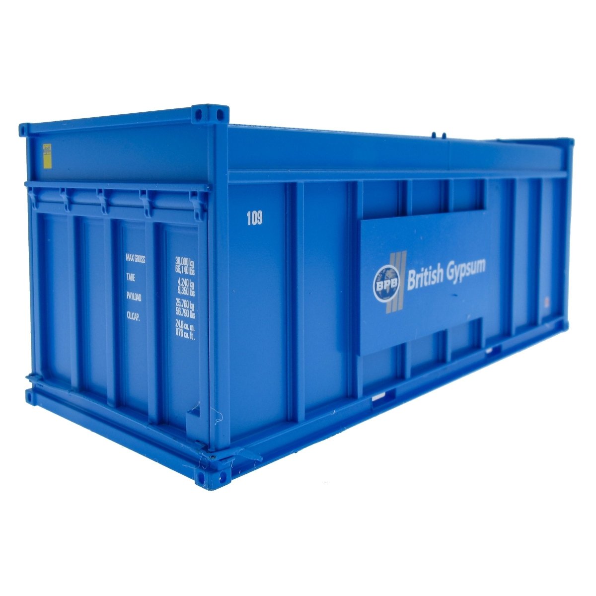 Accurascale Pack of 3 Gypsum 20' Containers - Blue Containers - Phillips Hobbies