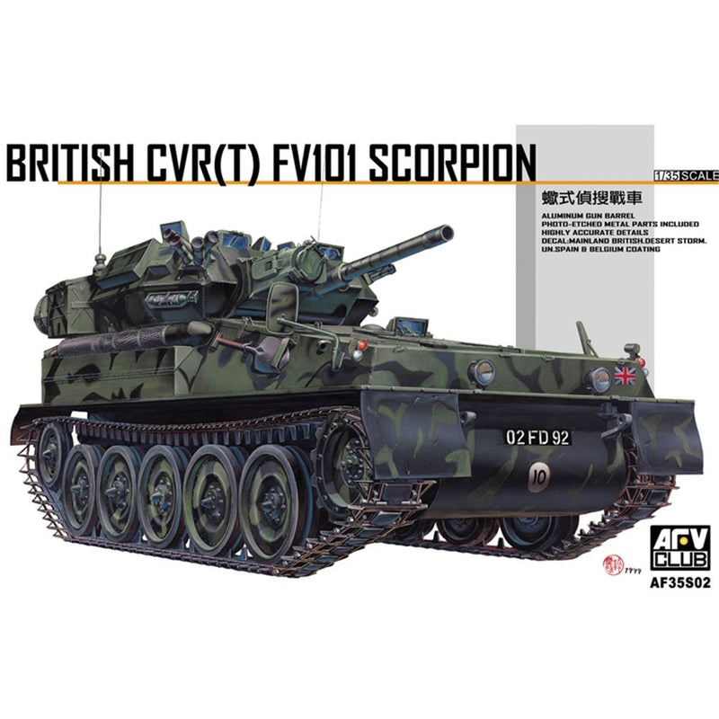 AFV Club British Army CVR(T) FV101 Scorpion Light Tank - 1:35 Scale Pl ...