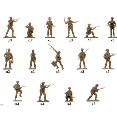 Airfix A00763V WWII British Infantry N. Europe Plastic Kit 1:76 Scale - Phillips Hobbies