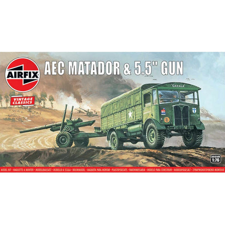 Airfix A01314V AEC Matador & 5.5inch Gun 1:76 - Phillips Hobbies
