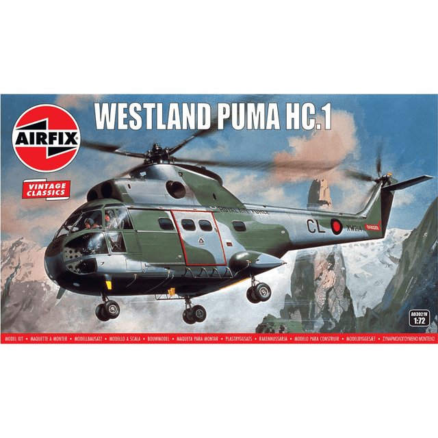 Airfix A03021V Westland Puma HC.1 Plastic Kit 1:72 Scale - Phillips Hobbies
