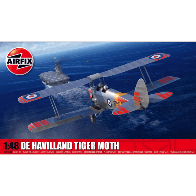 Airfix A04104A de Havilland Tiger Moth - 1:48 Scale Plastic Kit - Phillips Hobbies