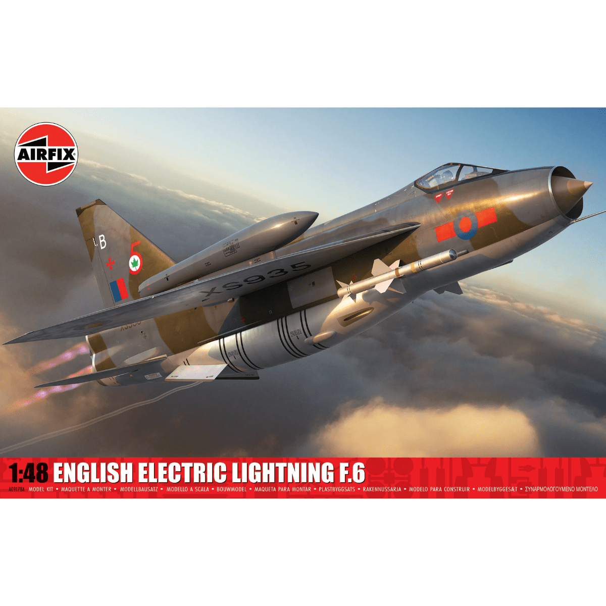 Airfix A09178A English Electric Lightning F.6 - 1:48 Scale Plastic Kit - Phillips Hobbies