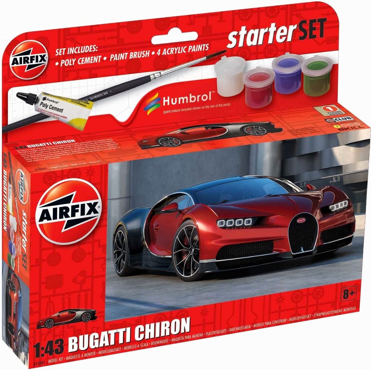 Airfix A55005 Bugatti Chiron Small Starter 1:43 - Phillips Hobbies