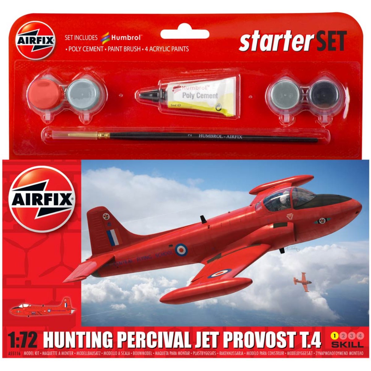 Airfix A55116 Hunting Percival Jet Provost T.4 Starter Set 1:72 - Phillips Hobbies