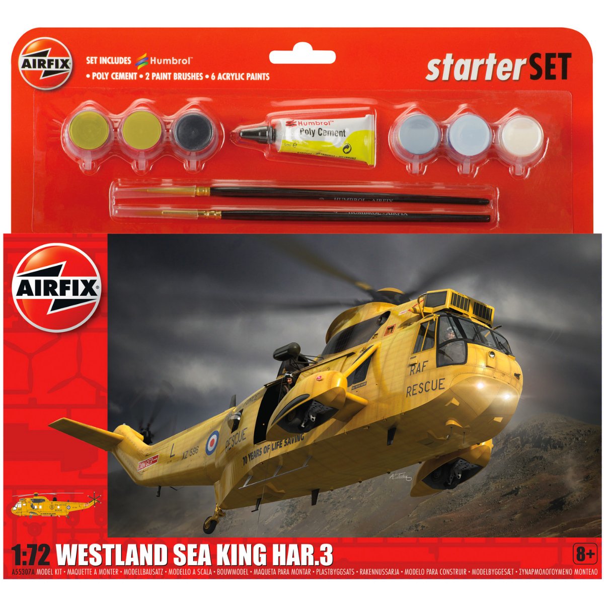 Airfix A55307B Westland Sea King HAR.3 Large Starter Set 1:72 - Phillips Hobbies