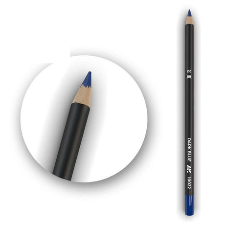AK Interactive AK10022 Dark Blue Watercolour Weathering Pencil - Phillips Hobbies