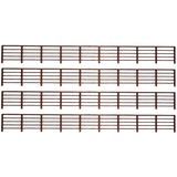 Ancorton Models OOF4 Wooden Fencing, Flat Top, Five Rail (OO Gauge) - Phillips Hobbies