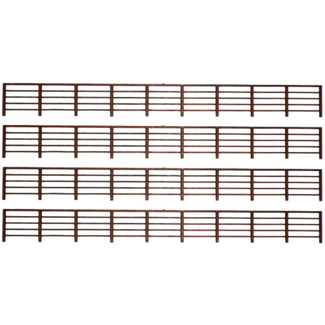 Ancorton Models OOF4 Wooden Fencing, Flat Top, Five Rail (OO Gauge) - Phillips Hobbies
