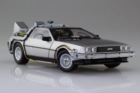 Aoshima 06436 Time Machine Delorean Back To The Future - 1:24 Scale Plastic Kit - Phillips Hobbies