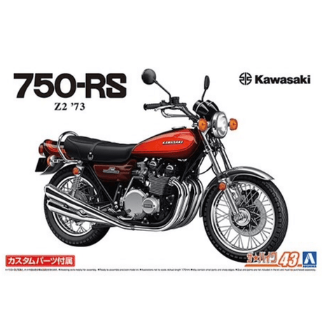 Aoshima 06531 Kawasaki Z2 750RS '73 & Custom Parts - 1:12 Scale Plastic Kit - Phillips Hobbies