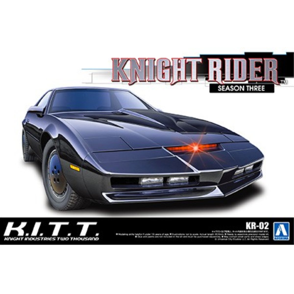 Aoshima Knight Rider Knight 2000 K.I.T.T. Season III Plastic Kit - 1:24 Scale - Phillips Hobbies