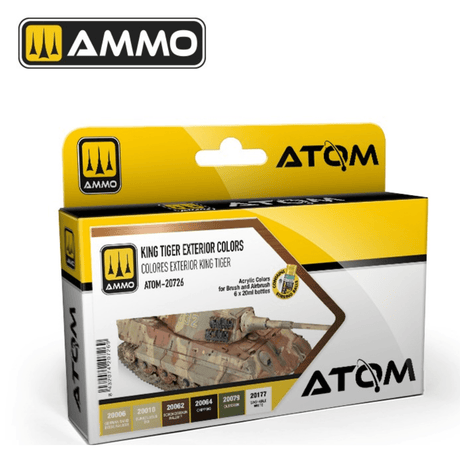 ATOM King Tiger Exterior Colours Paint Set - Phillips Hobbies