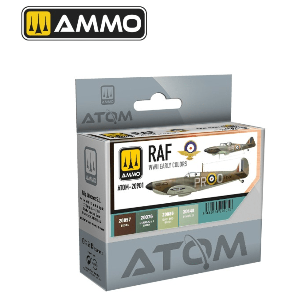ATOM RAF WWII Early Colours Paint Set - Phillips Hobbies