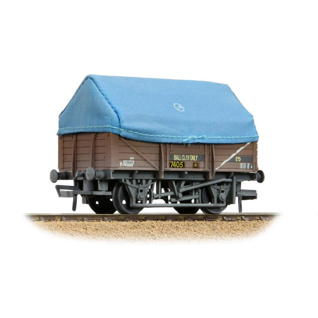 Bachmann 33 - 085C 5 Plank China Clay Wagon BR Bauxite (TOPS) With Hood Weathered - OO Gauge - Phillips Hobbies