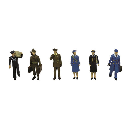 Bachmann 36 - 430 Scenecraft Embarking Service Personnel Figures - OO Gauge - Phillips Hobbies