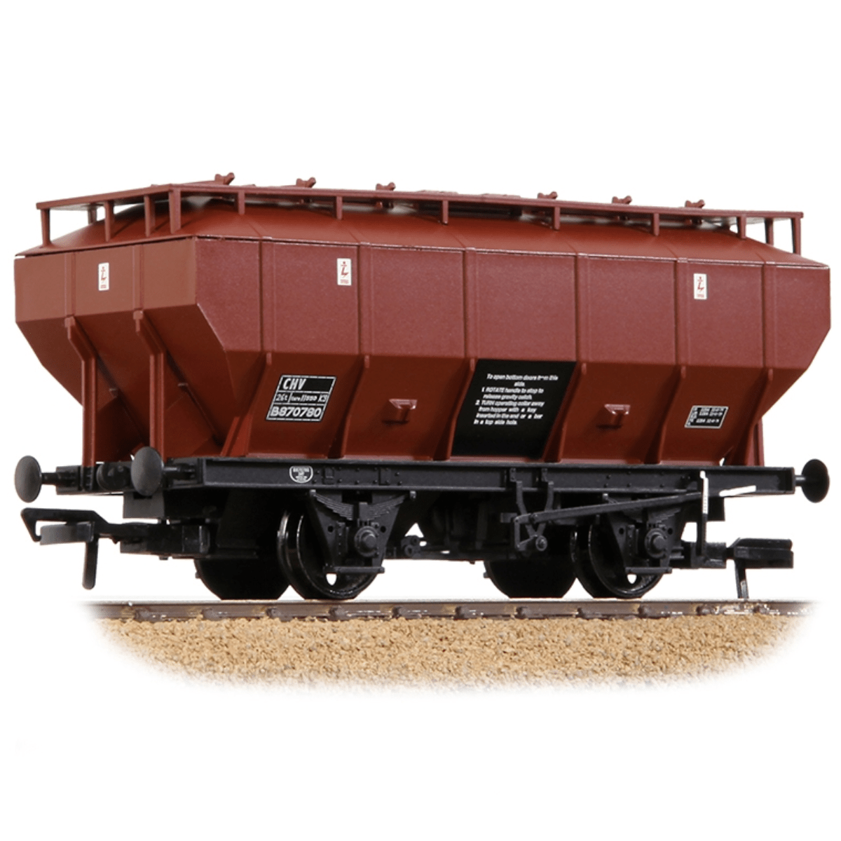 Bachmann 38 - 500B BR 35T 'Covhop' Covered Hopper BR Bauxite (TOPS) - OO Gauge - Phillips Hobbies