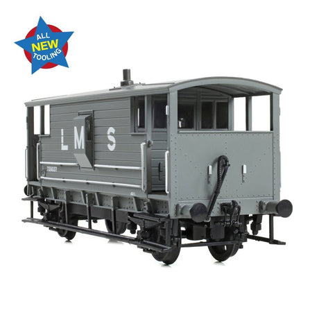 Bachmann 38 - 975 LMS 20T Brake Van LMS (LMS) Grey - OO Gauge - Phillips Hobbies