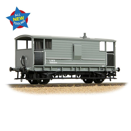 Bachmann 38 - 976 LMS 20T Brake Van LMS (LMS) Grey - OO Gauge - Phillips Hobbies