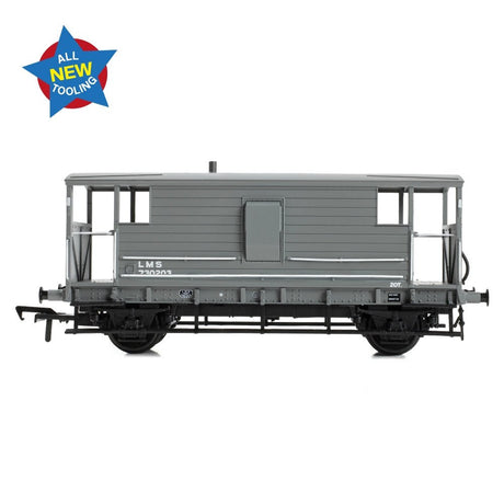 Bachmann 38 - 976 LMS 20T Brake Van LMS (LMS) Grey - OO Gauge - Phillips Hobbies