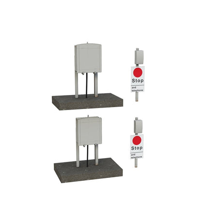 Bachmann 44 - 0500 Scenecraft Lineside Relay Boxes and Telephone - OO Gauge - Phillips Hobbies