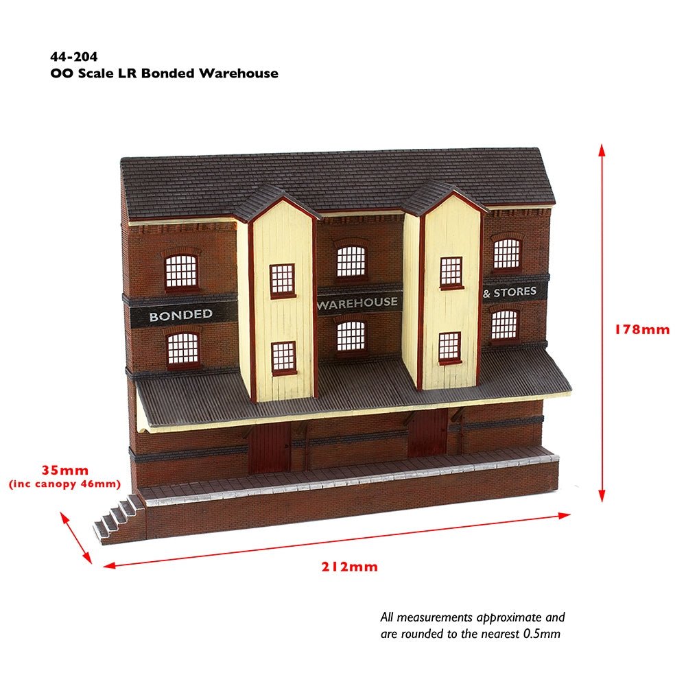 Bachmann 44 - 204 Scenecraft Low Relief Bonded Warehouse - OO Gauge - Phillips Hobbies
