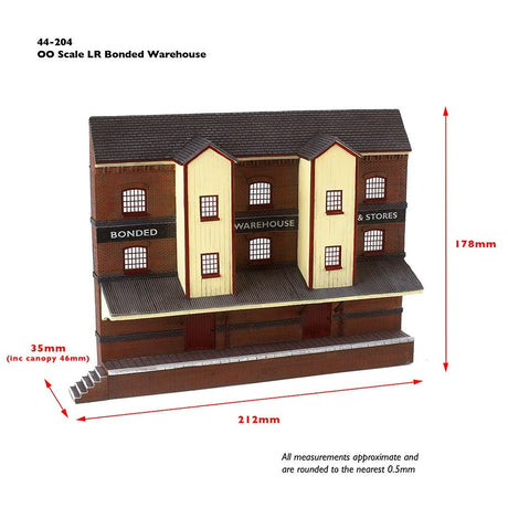 Bachmann 44 - 204 Scenecraft Low Relief Bonded Warehouse - OO Gauge - Phillips Hobbies