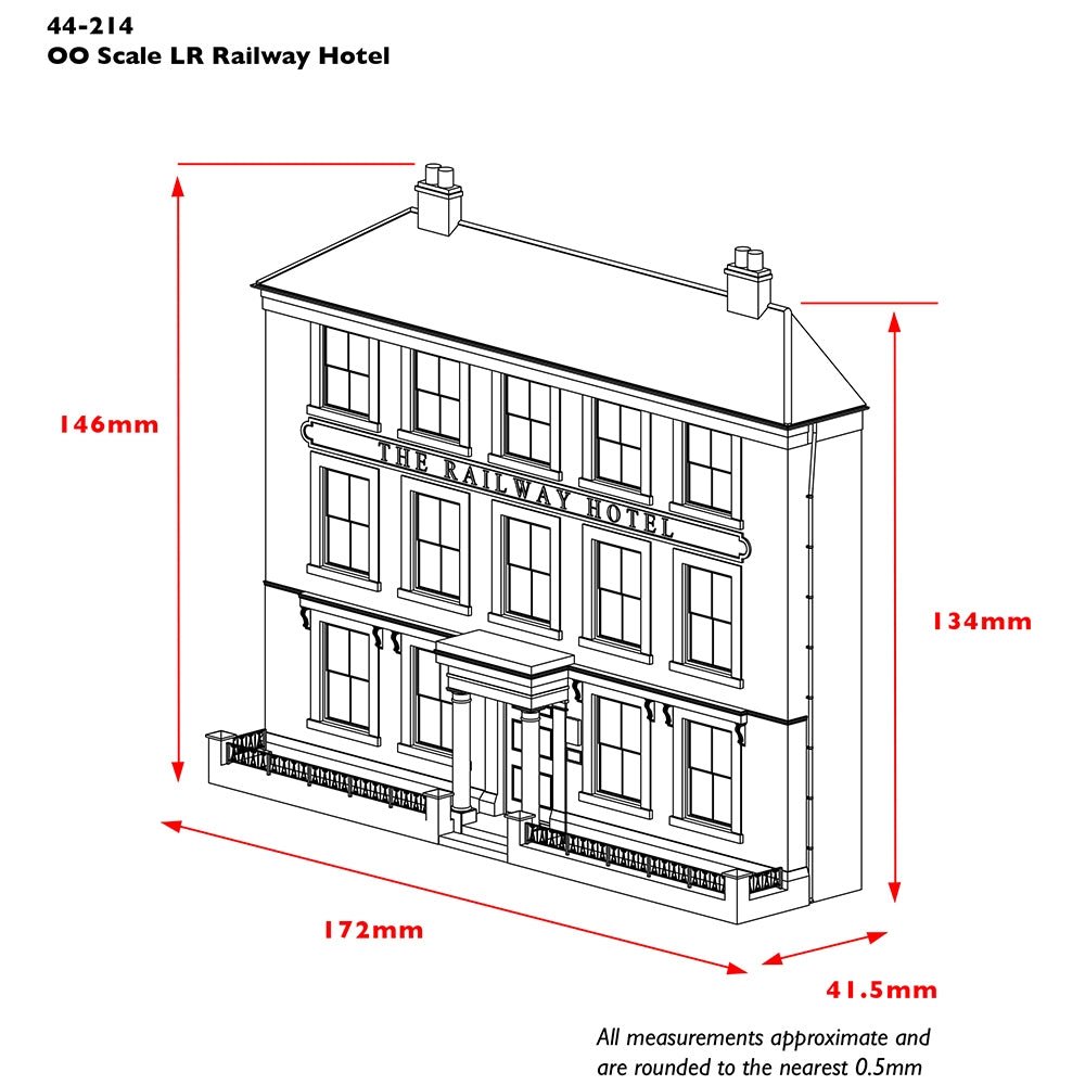 Bachmann 44 - 214 Scenecraft Low Relief Railway Hotel - OO Gauge - Phillips Hobbies