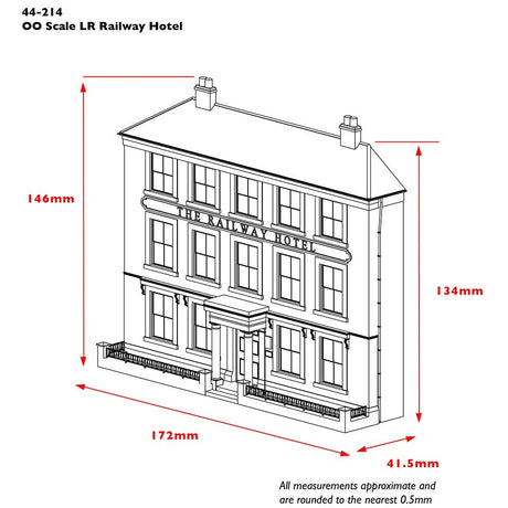 Bachmann 44 - 214 Scenecraft Low Relief Railway Hotel - OO Gauge - Phillips Hobbies