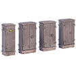 Bachmann 44 - 560 Lineside Cabinets Pack of 4 - OO Gauge - Phillips Hobbies