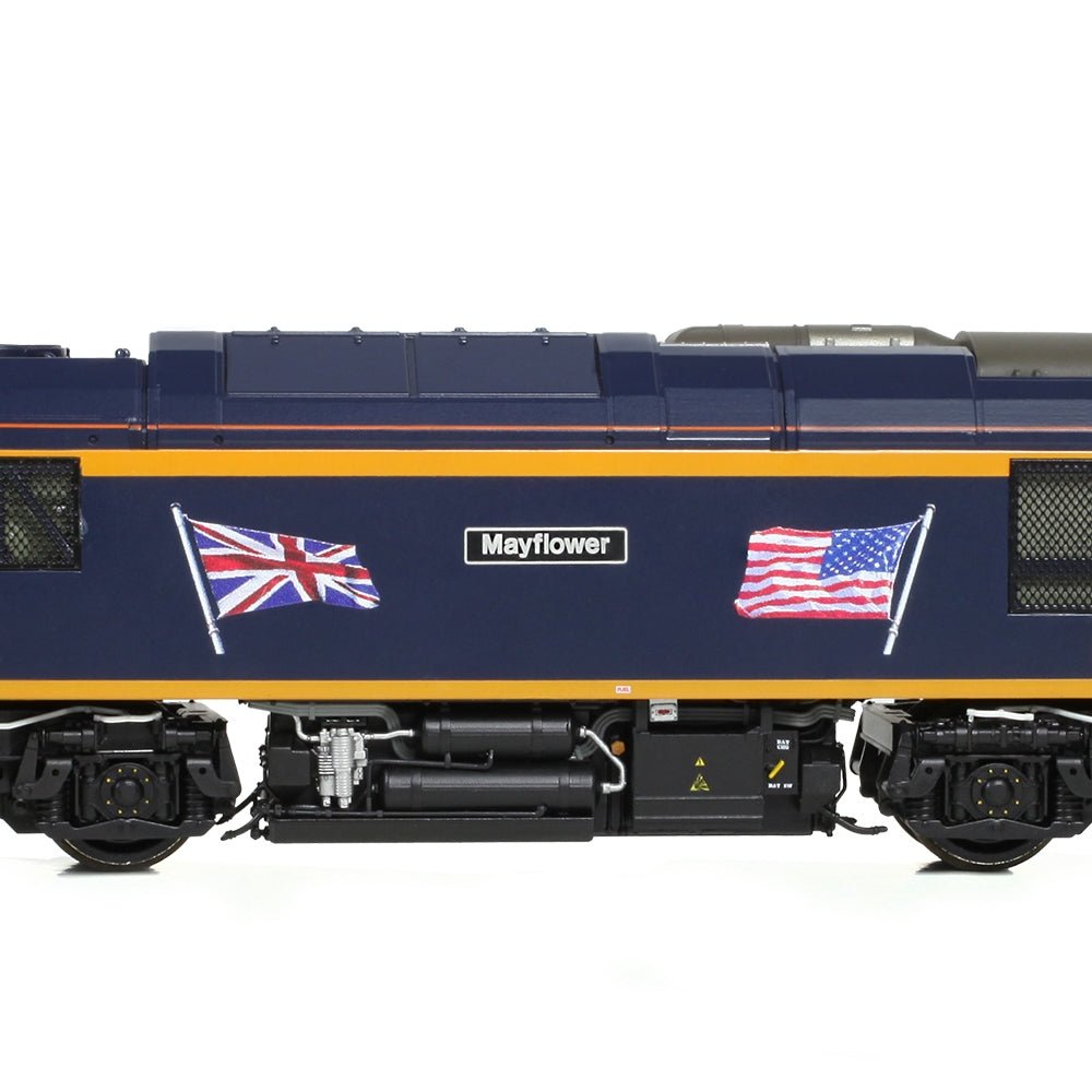 Bachmann Class 69 69001 'Mayflower' GBRf (UK & US Flags) - OO Gauge - Phillips Hobbies