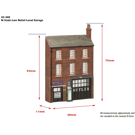 Bachmann Scenecraft 42 - 260 Low Relief Local Garage - N Gauge - Phillips Hobbies